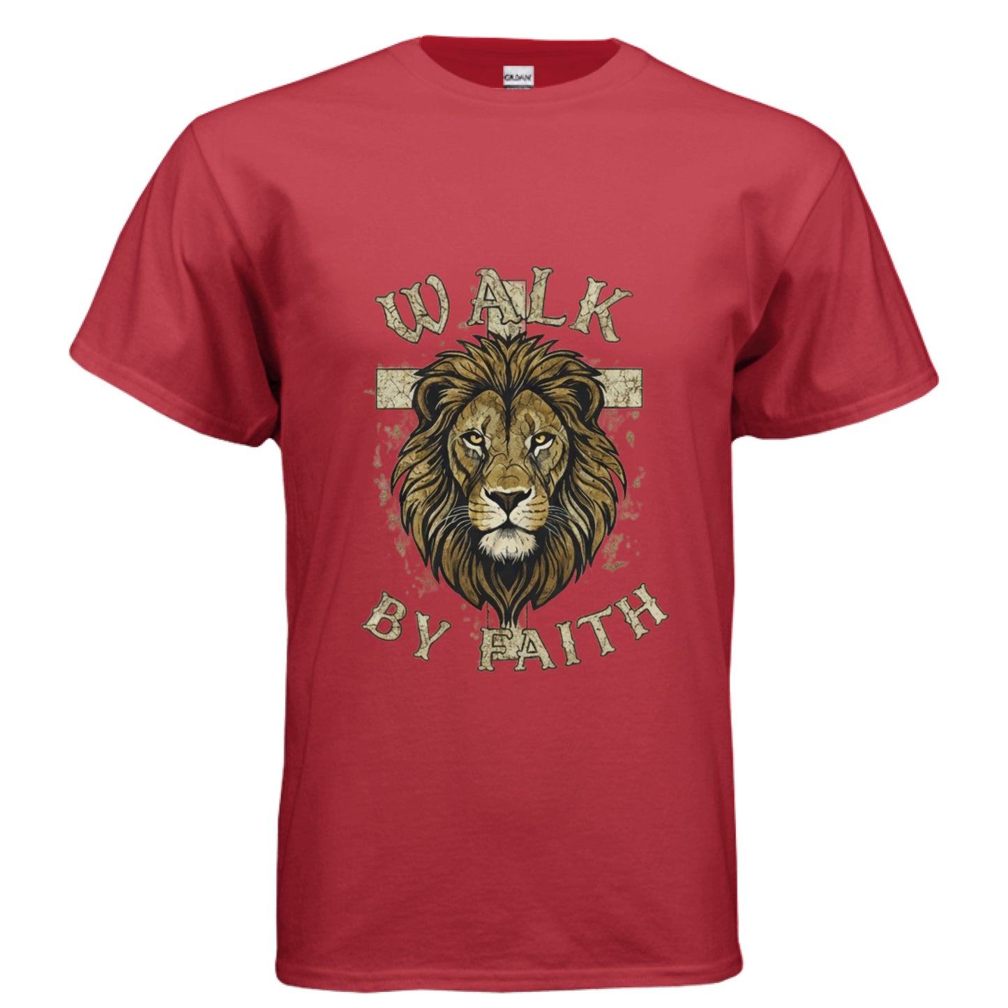 Walk by Faith Faith T-Shirt RED Salvation Clothing and Accessories