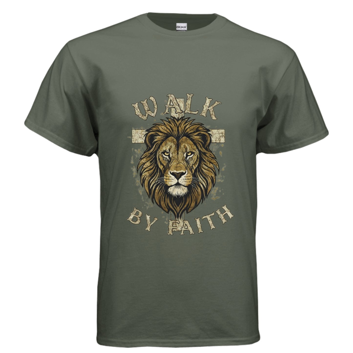 Walk by Faith Faith T-Shirt MILITARY GREEN Salvation Clothing and Accessories