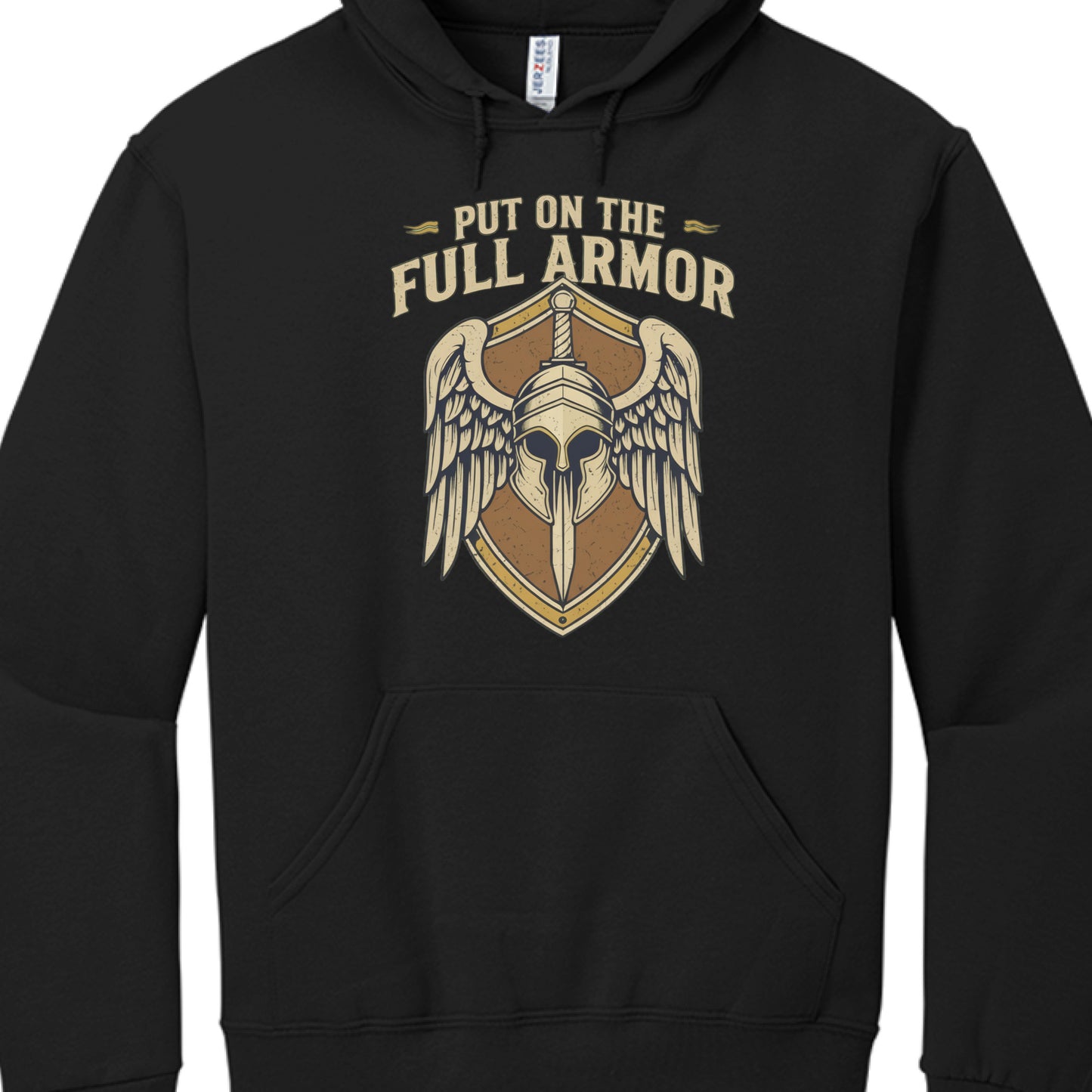 Put on The Full Armor Faith Hoodie BLACK Salvation Clothing and Accessories