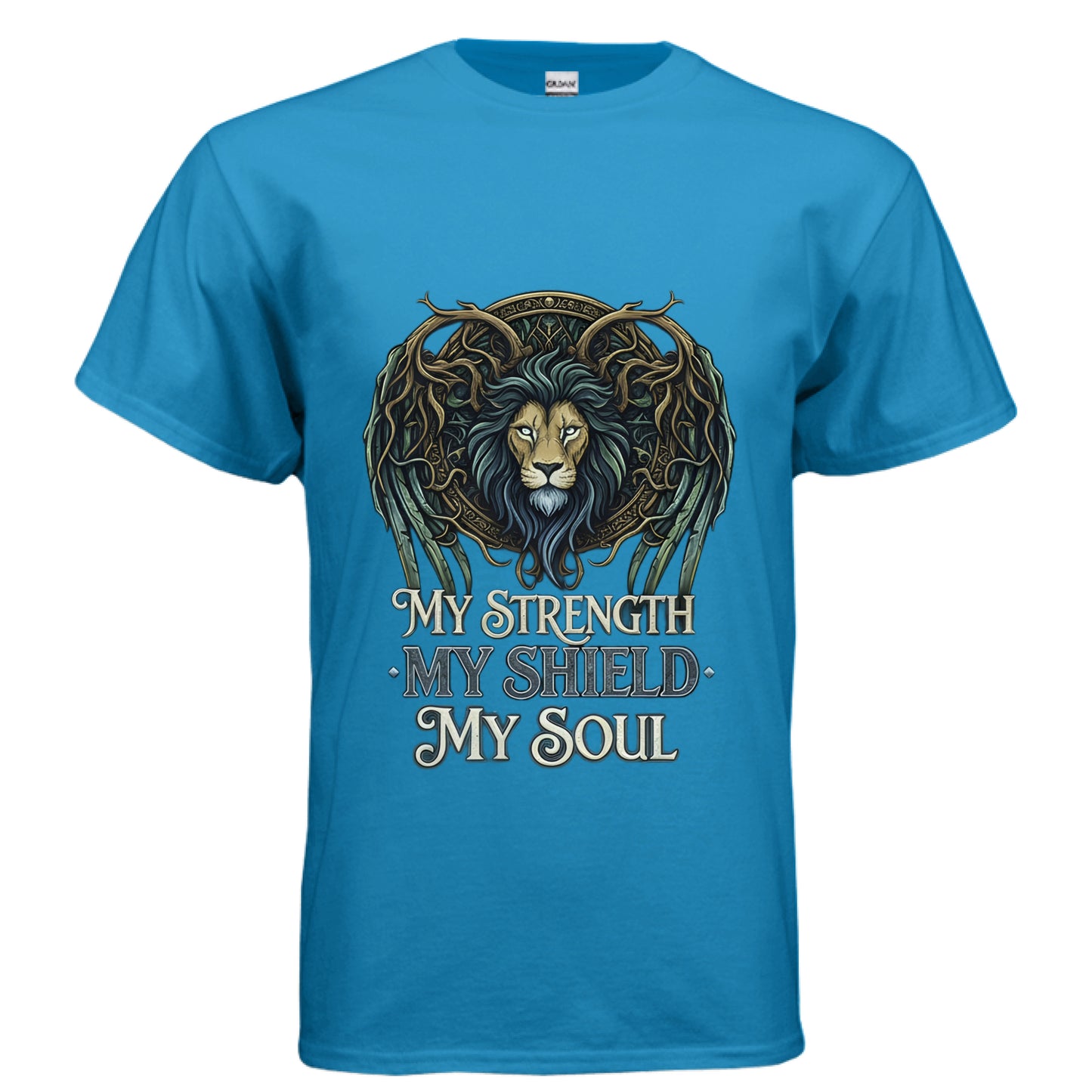 My Strength My Shield Faith T-Shirt SAPPHIRE Salvation Clothing and Accessories Apparel