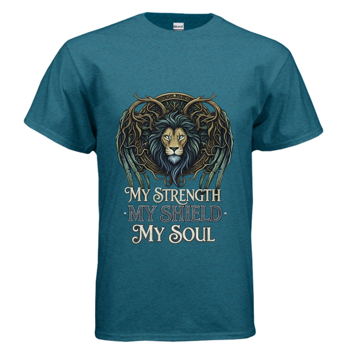 My Strength My Shield Faith T-Shirt ANTIQUE SAPPHIRE Salvation Clothing and Accessories Apparel