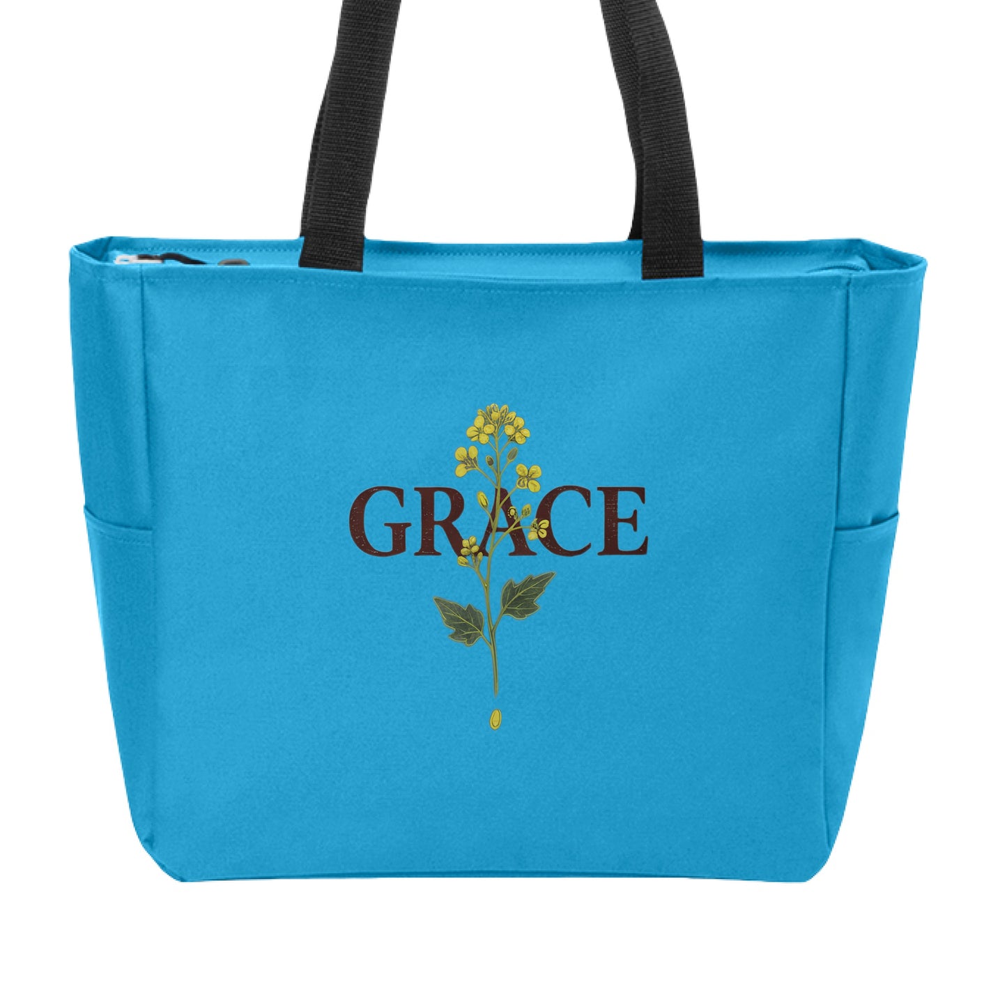 Tote-Grace Mustard Seed Turquoise ONE SIZE Salvation Clothing and Accessories Accessories