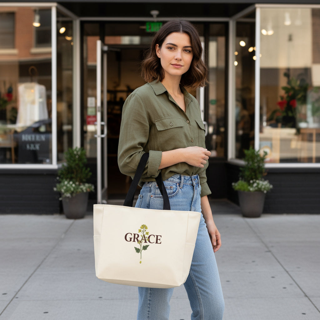 Tote-Grace Mustard Seed Stone ONE SIZE Salvation Clothing and Accessories Accessories