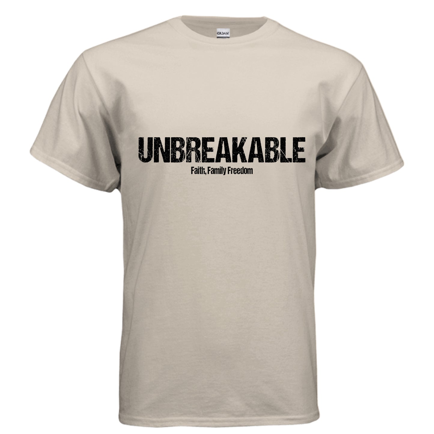 Unbreakable Christian T-Shirt (Black Letter) SAND Salvation Clothing and Accessories Apparel