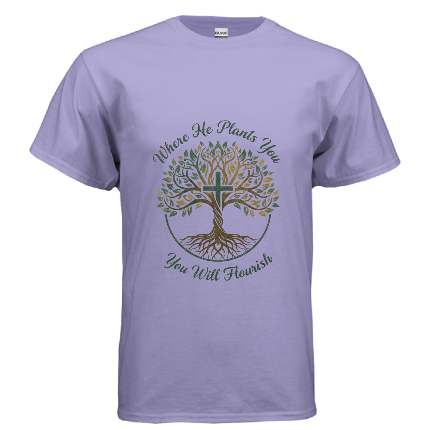 Where He Plants You Faith T-Shirt VIOLET Salvation Clothing and Accessories Apparel