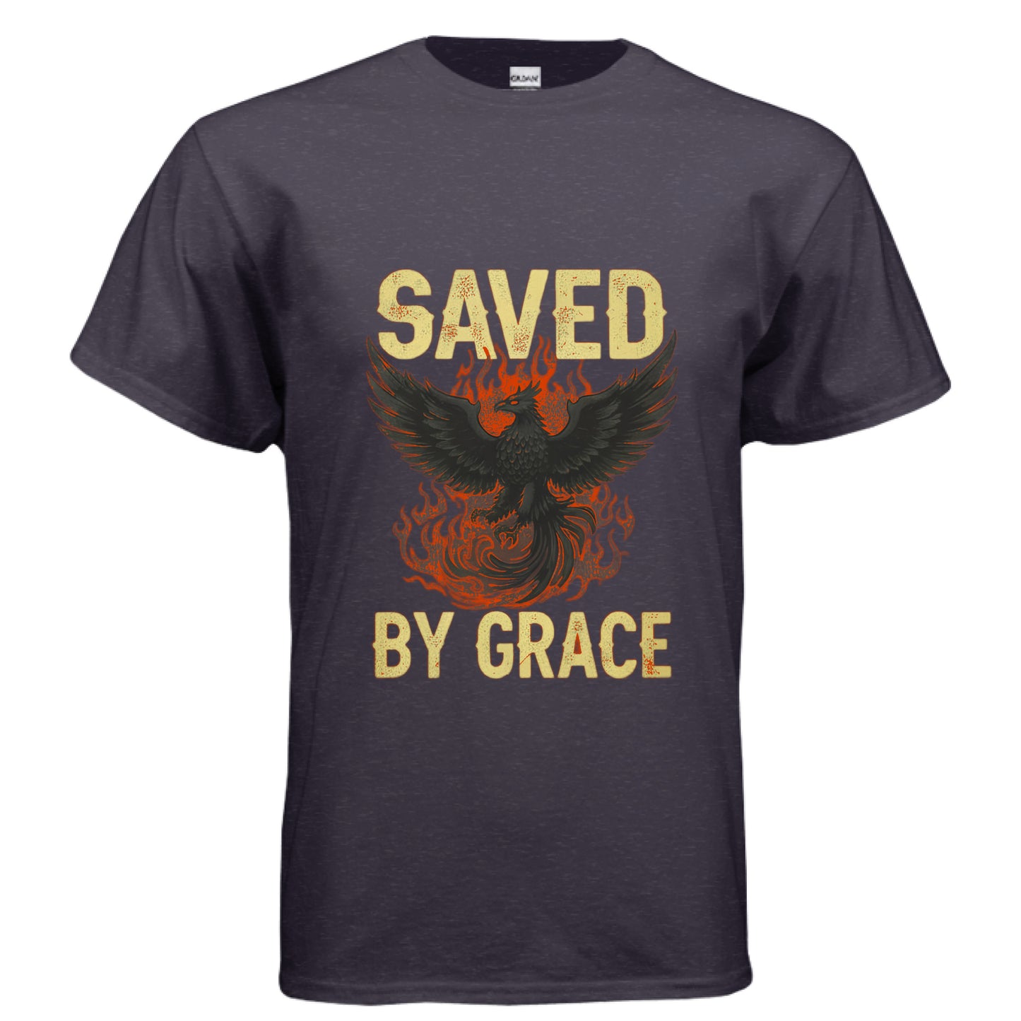 Saved By Grace Faith T-Shirt (Jelly Roll Inspired) BLACKBERRY Salvation Clothing and Accessories Apparel