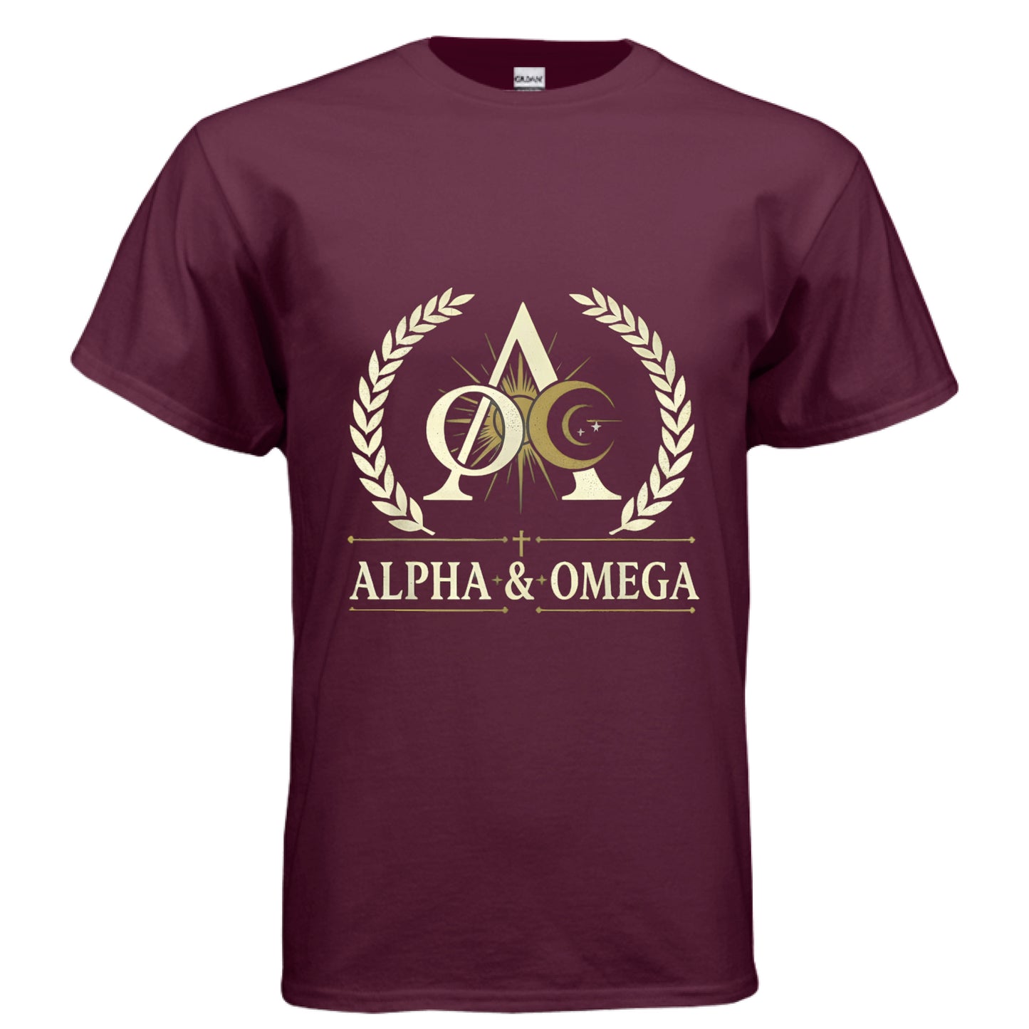 Alpha and Omega Faith T-Shirt MAROON Salvation Clothing and Accessories Apparel