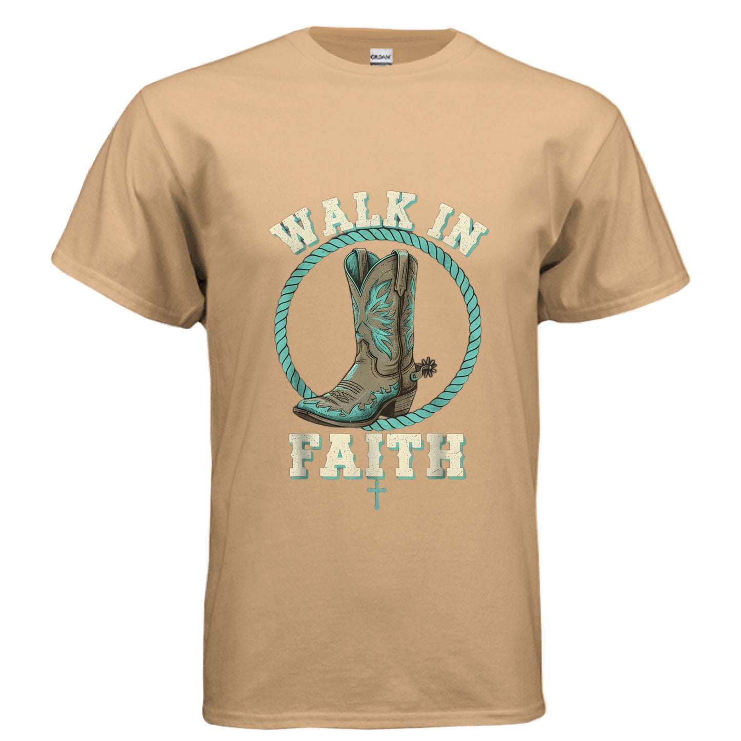 Walk in Faith Faith T-Shirt OLD GOLD Salvation Clothing and Accessories Apparel