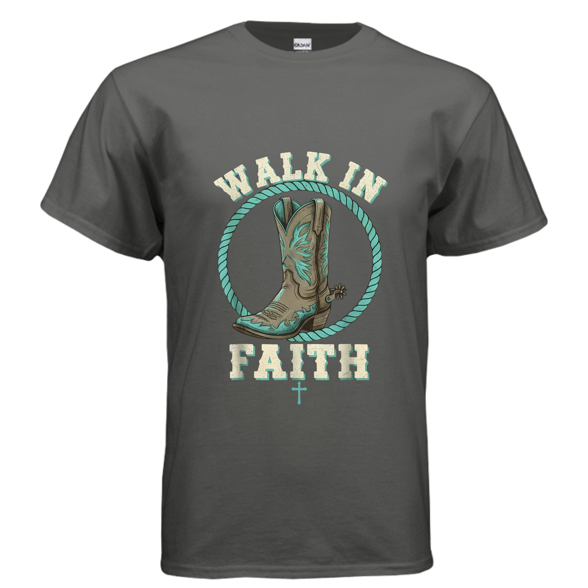Walk in Faith Faith T-Shirt CHARCOAL Salvation Clothing and Accessories Apparel