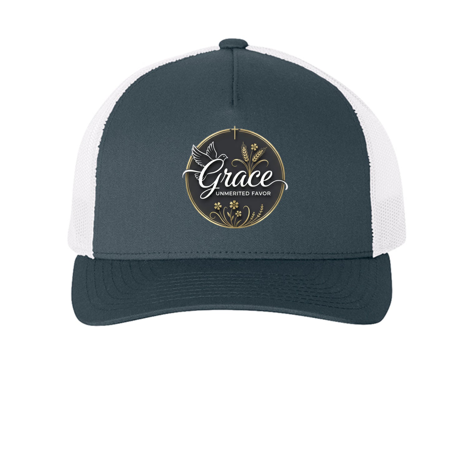 Grace Faith Hat Navy White ONE SIZE Salvation Clothing and Accessories Apparel