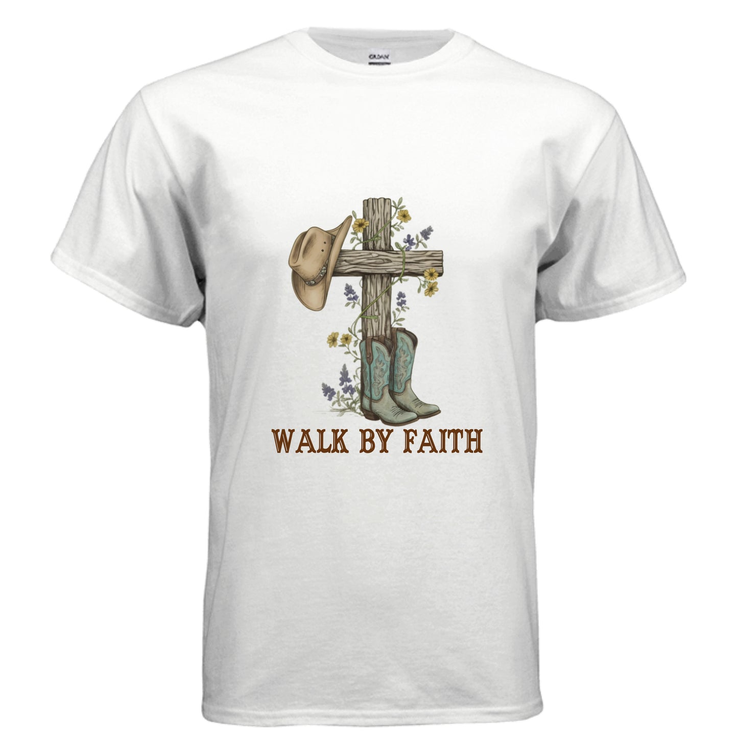 Walk by Faith Boots Faith T-Shirt WHITE Salvation Clothing and Accessories Apparel