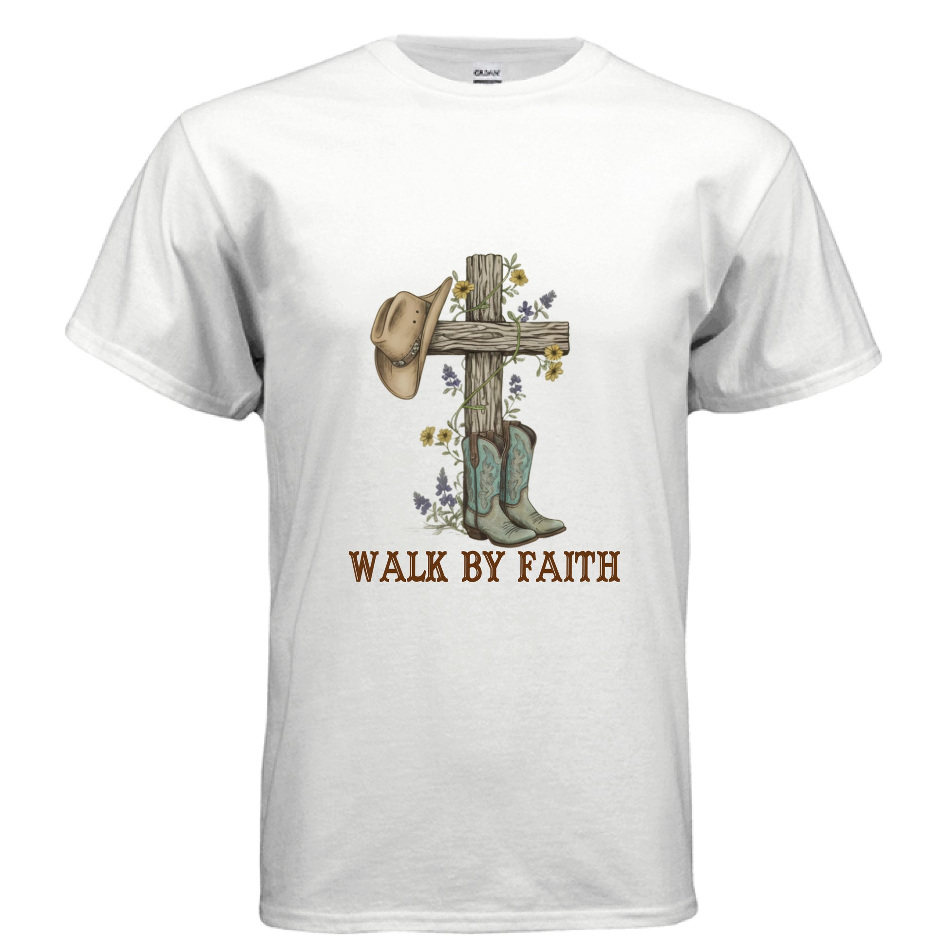 Walk by Faith Boots Faith T-Shirt WHITE Salvation Clothing and Accessories Apparel