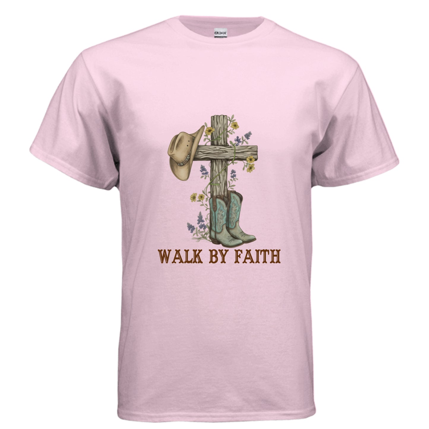 Walk by Faith Boots Faith T-Shirt LIGHT PINK Salvation Clothing and Accessories Apparel