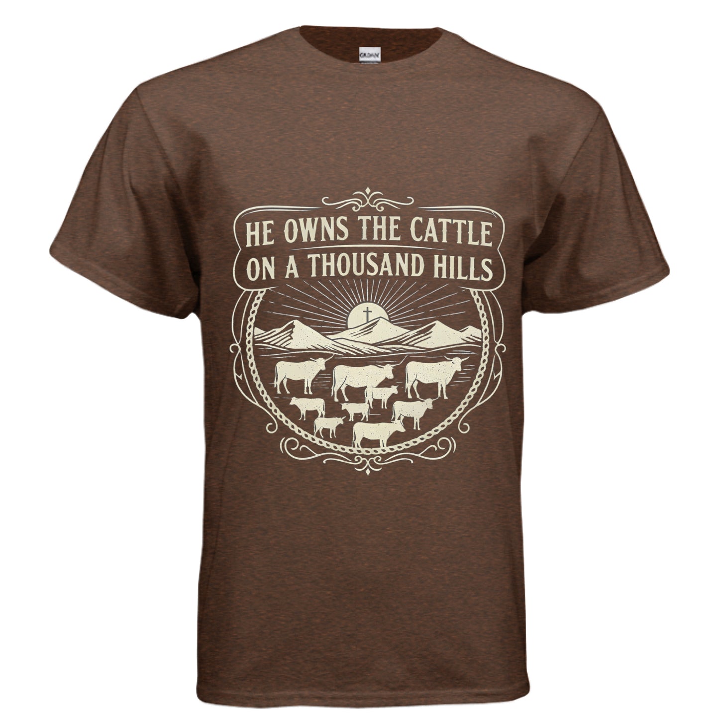 He Owns The Cattle Faith T-Shirt RUSSET Salvation Clothing and Accessories Apparel