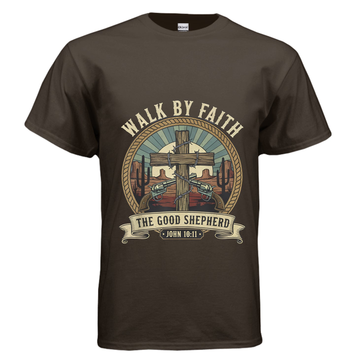The Good Shepherd Faith T-Shirt DARK CHOCOLATE Salvation Clothing and Accessories Apparel