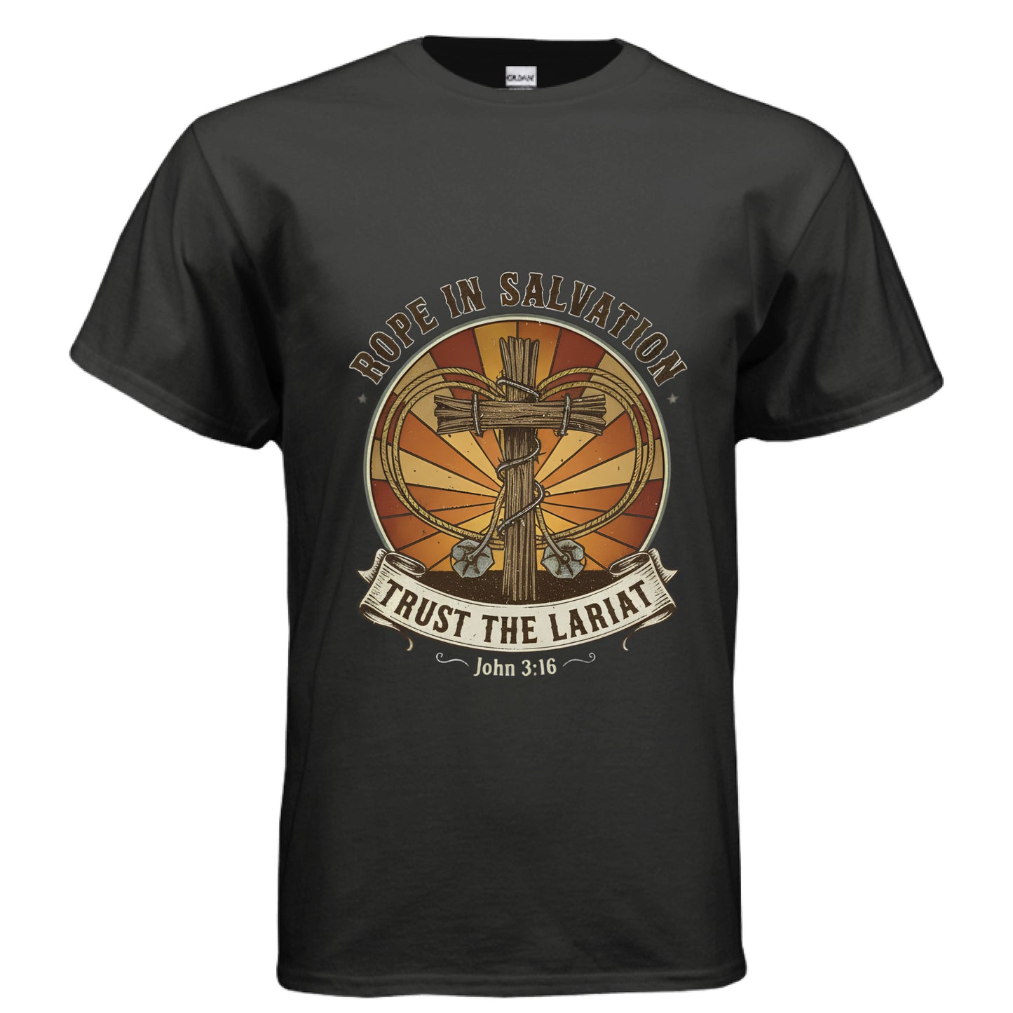 Rope in Salvation Faith T-Shirt BLACK Salvation Clothing and Accessories Apparel