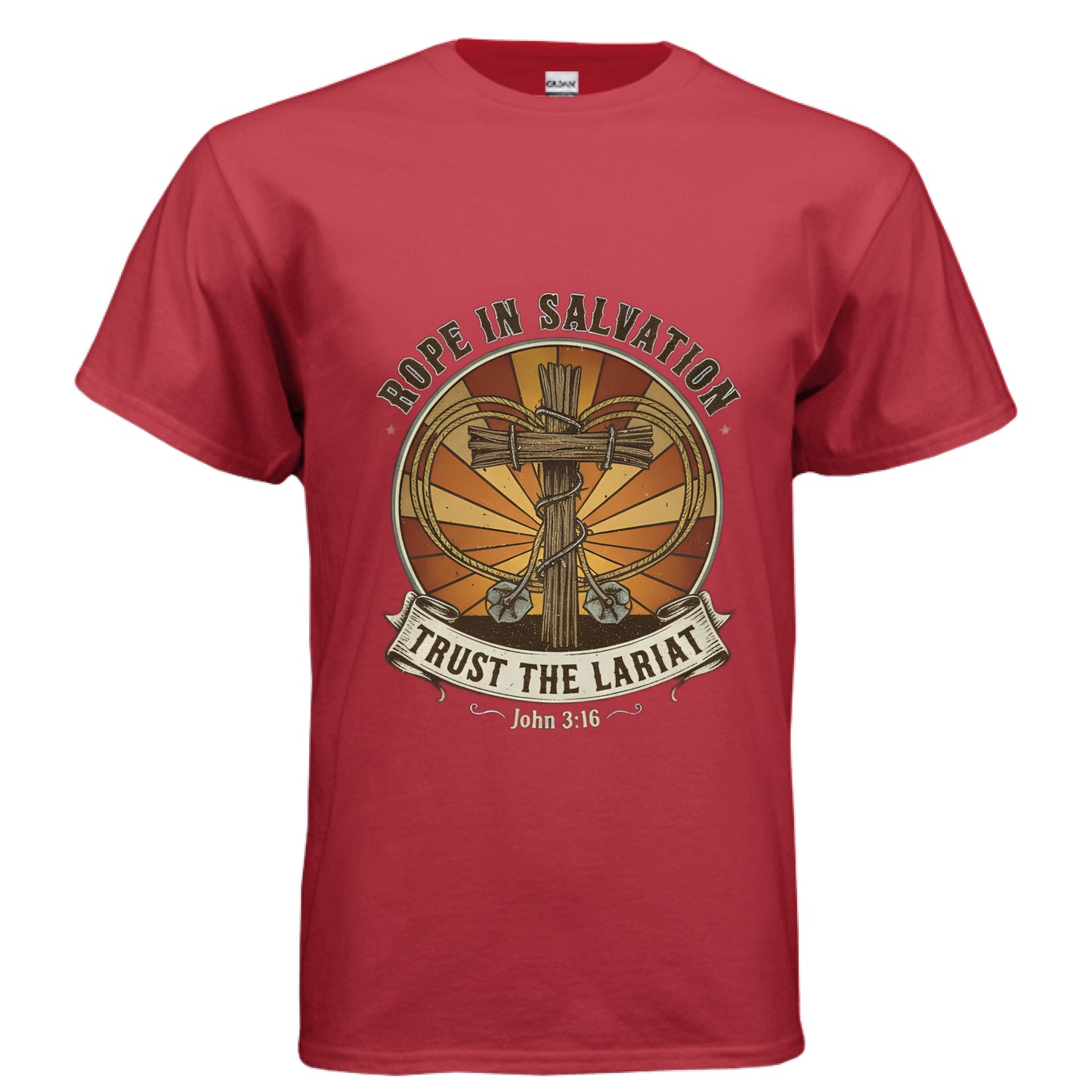 Rope in Salvation Faith T-Shirt RED Salvation Clothing and Accessories Apparel