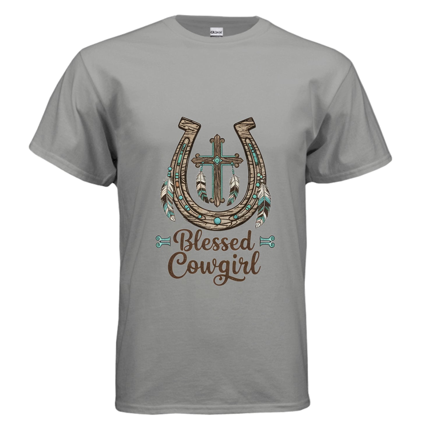 Blessed Cowgirl Faith T-Shirt GRAVEL Salvation Clothing and Accessories Apparel
