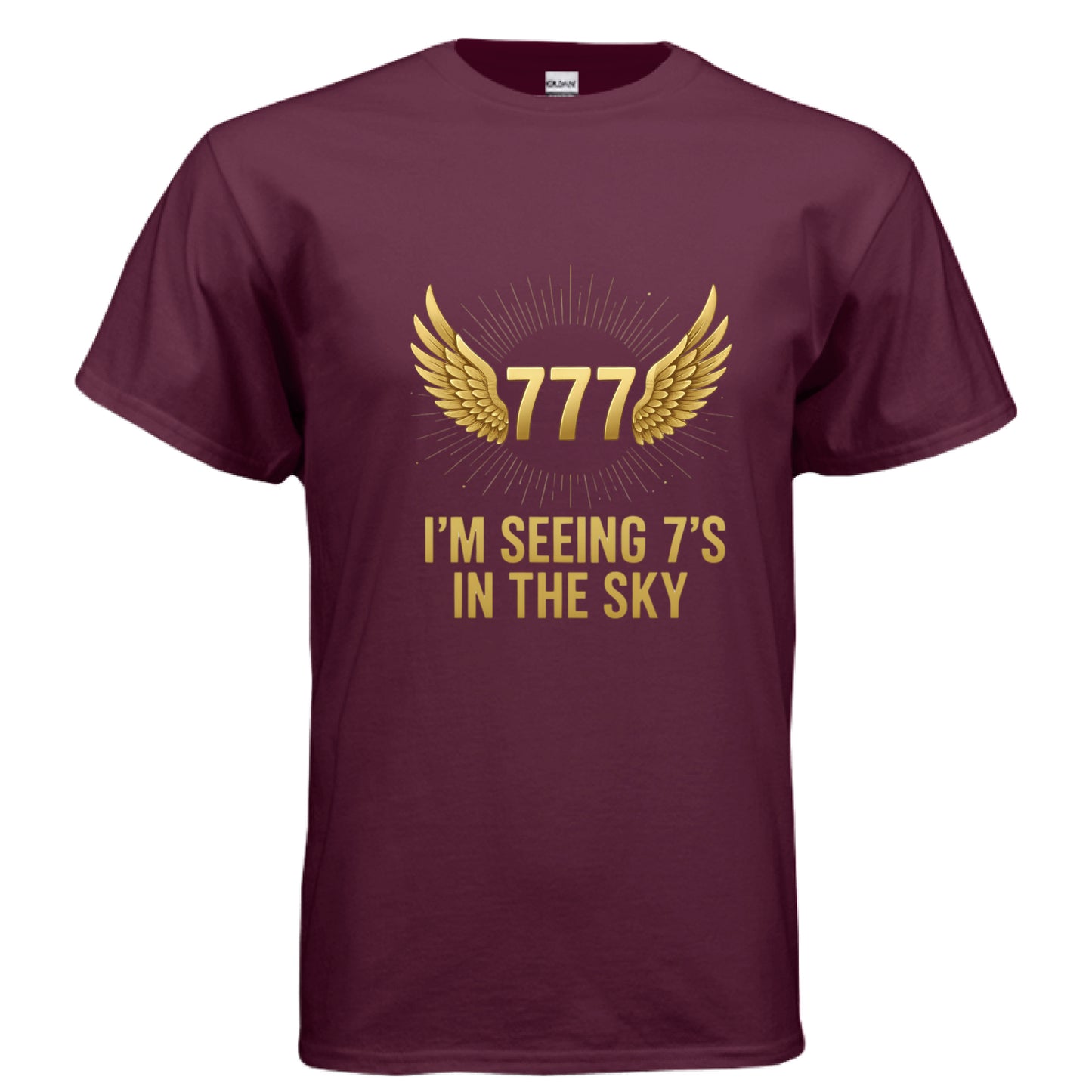 I'm seeing 7's in the Sky Faith T-Shirt-(Brandon Lake Inspired) MAROON Salvation Clothing and Accessories Apparel
