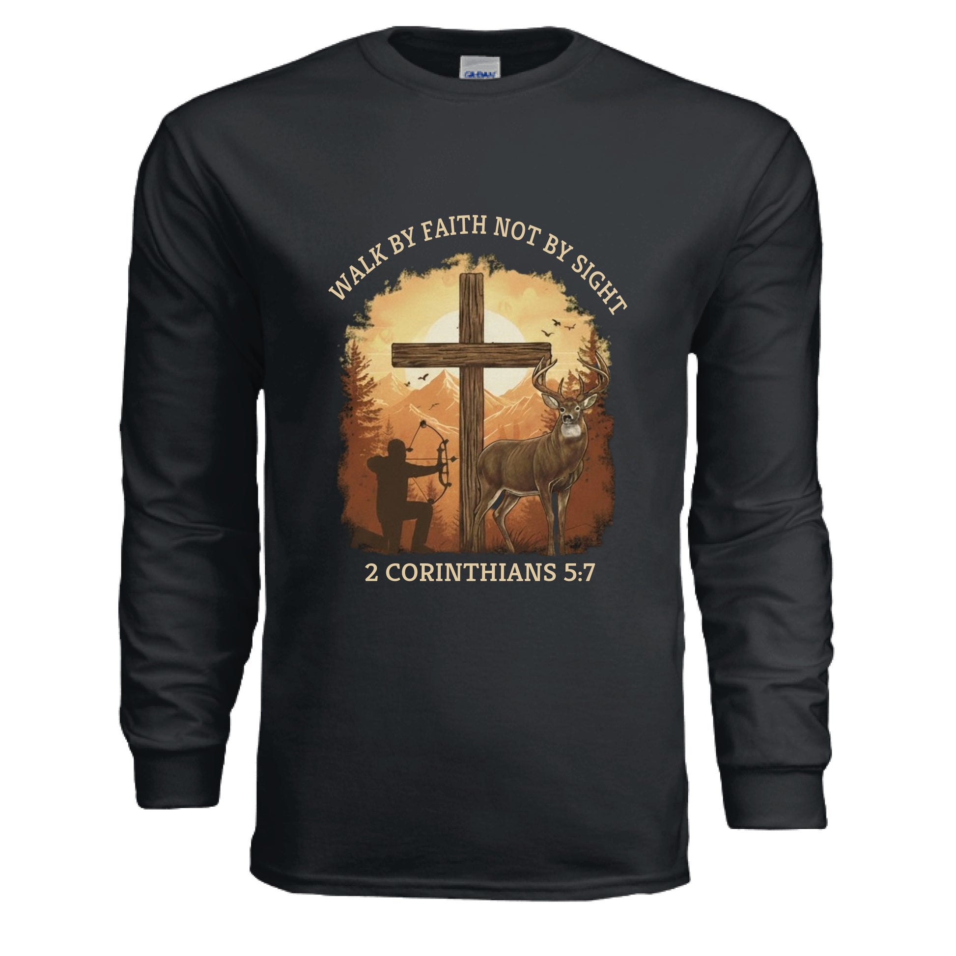 Walk by Faith Not Sight Faith Long Sleeve shirt (Hunting) Salvation Clothing and Accessories Apparel