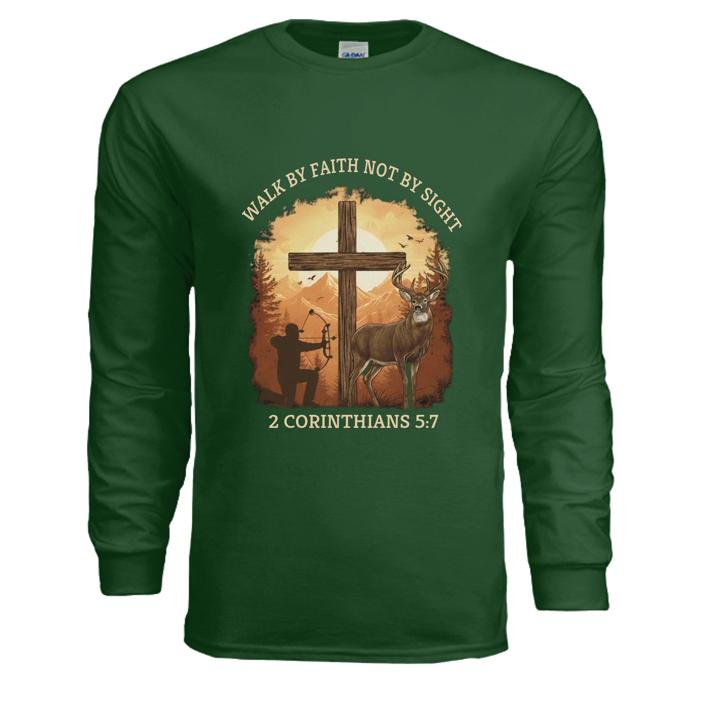 Walk by Faith Not Sight Faith Long Sleeve shirt (Hunting) Salvation Clothing and Accessories Apparel