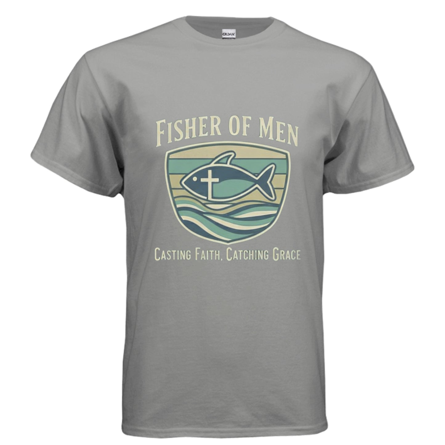 Fisher of Men Faith T-Shirt GRAVEL Salvation Clothing and Accessories Apparel