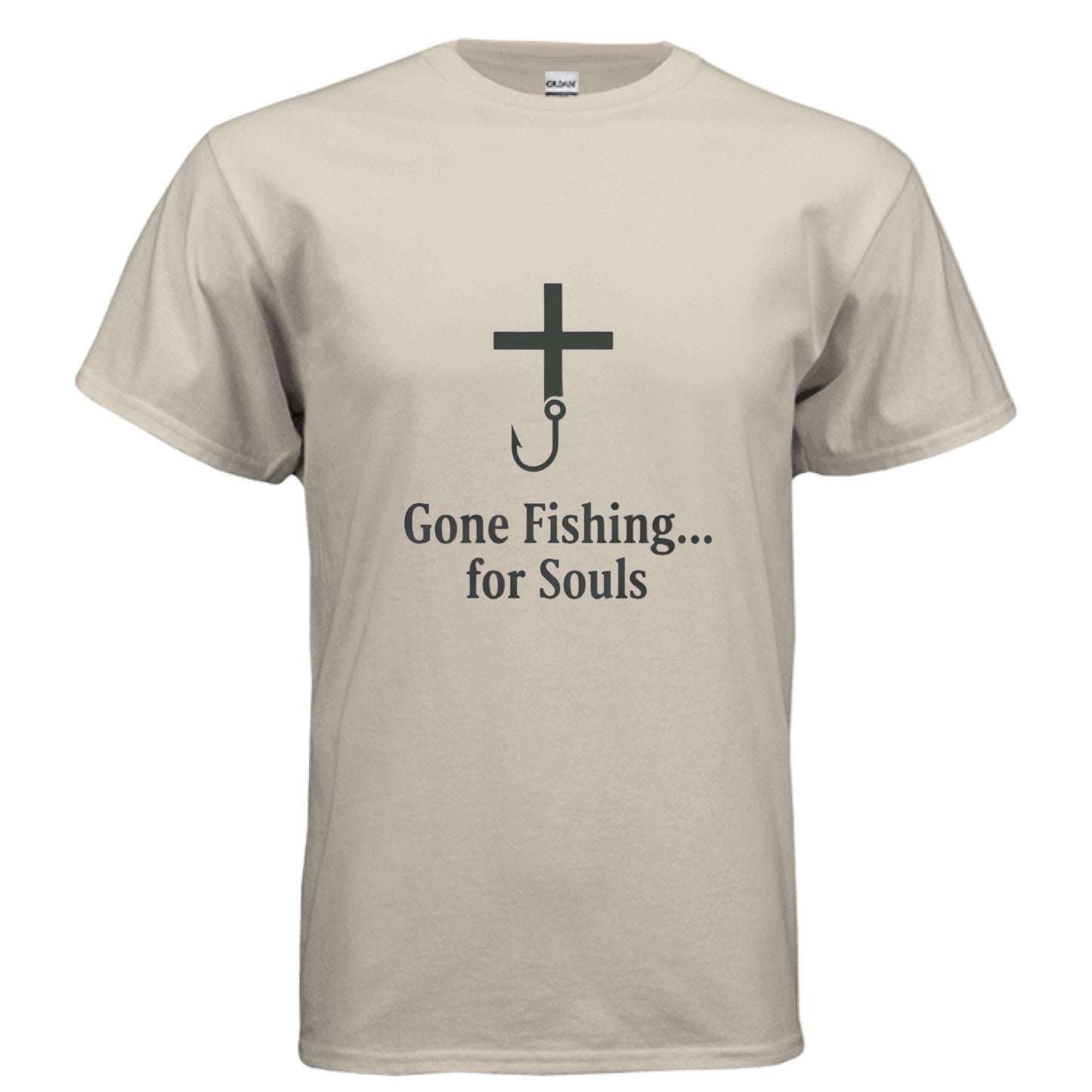 Gone Fishing Faith T-Shirt SAND Salvation Clothing and Accessories Apparel