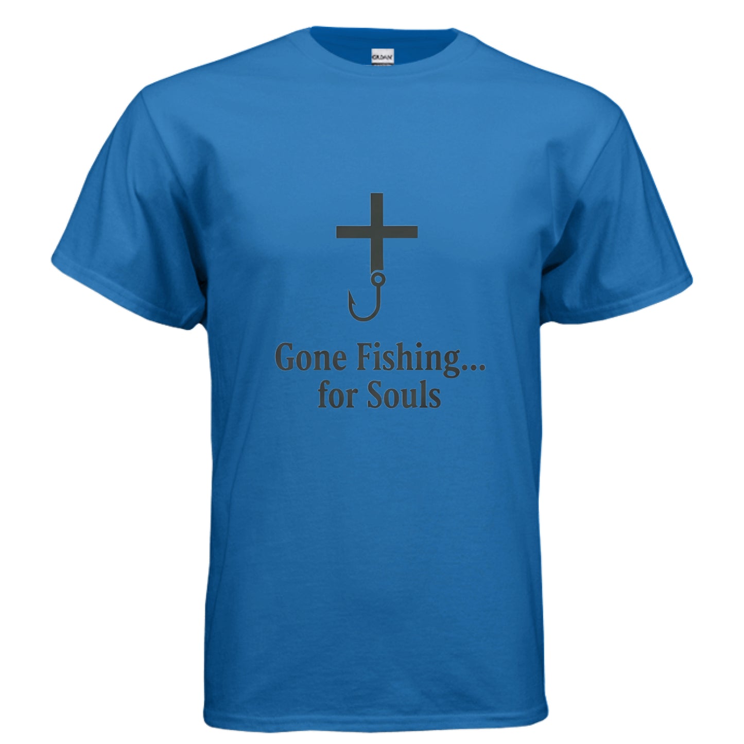 Gone Fishing Faith T-Shirt ROYAL Salvation Clothing and Accessories Apparel