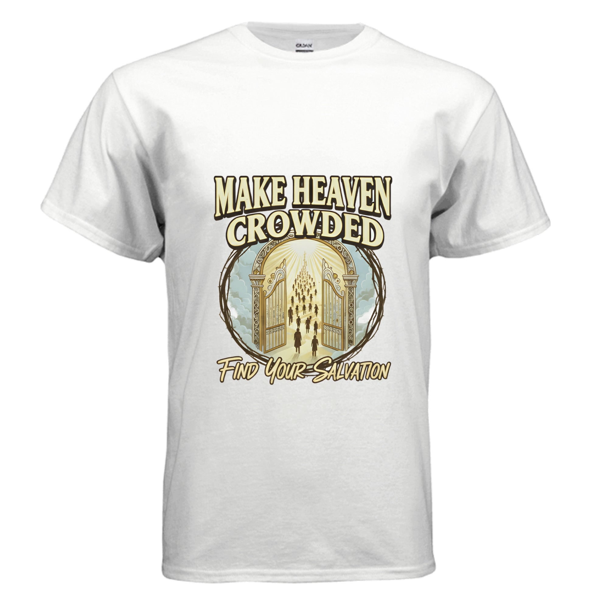 Make Heaven Crowded Faith T-Shirt WHITE Salvation Clothing and Accessories Apparel