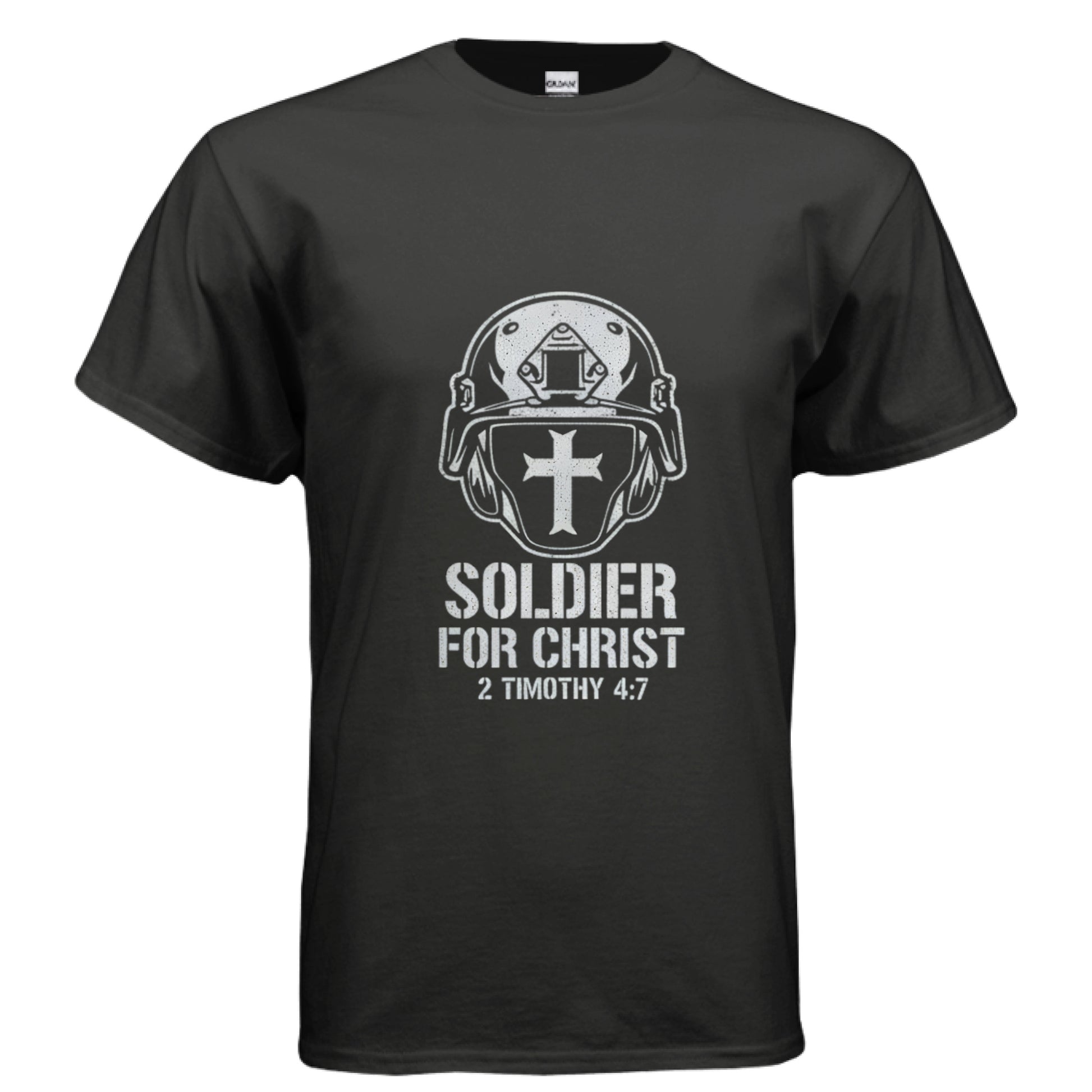 Soldier for Christ Faith T-Shirt BLACK Salvation Clothing and Accessories Apparel