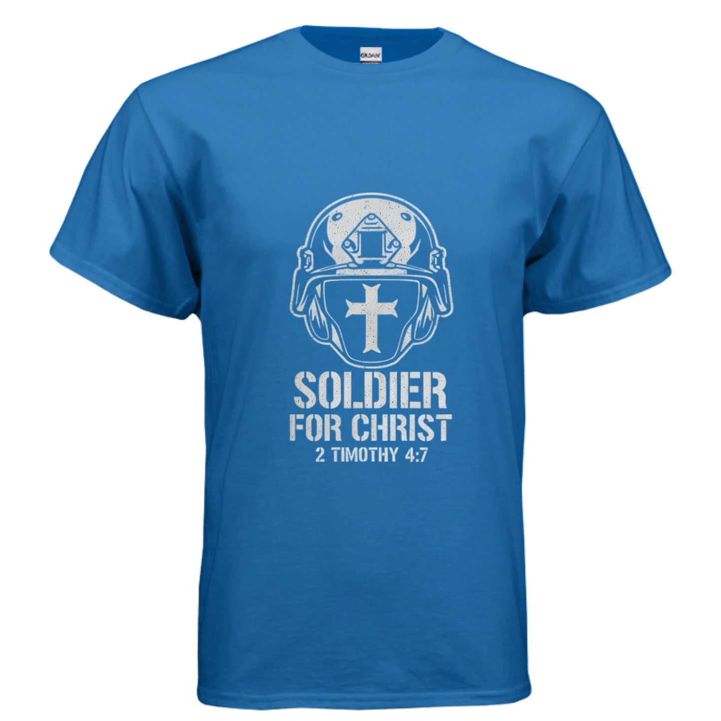 Soldier for Christ Faith T-Shirt ROYAL Salvation Clothing and Accessories Apparel