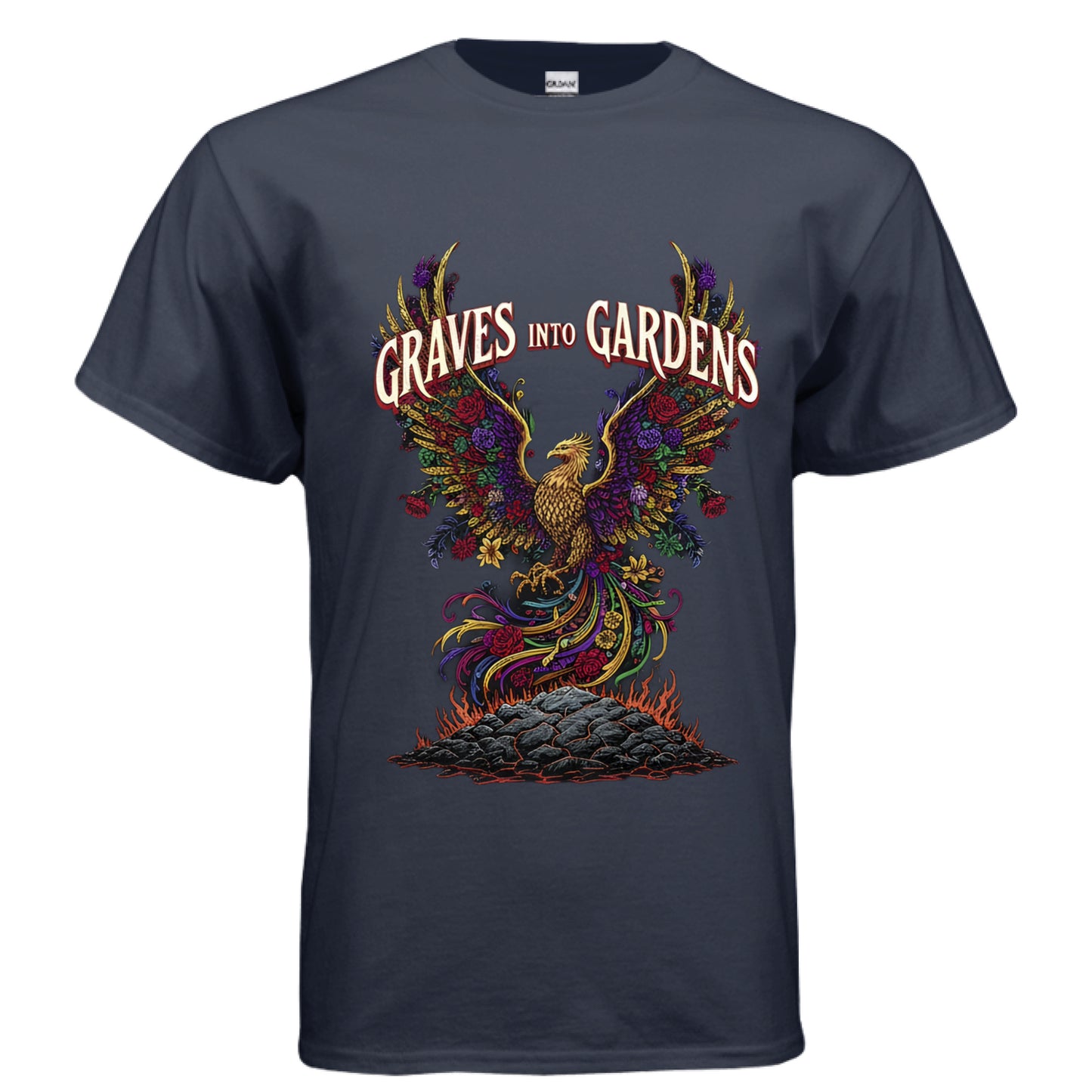 Garden To Graves Christian T-Shirt (Brandon Lake Inspired) NAVY Salvation Clothing and Accessories Apparel