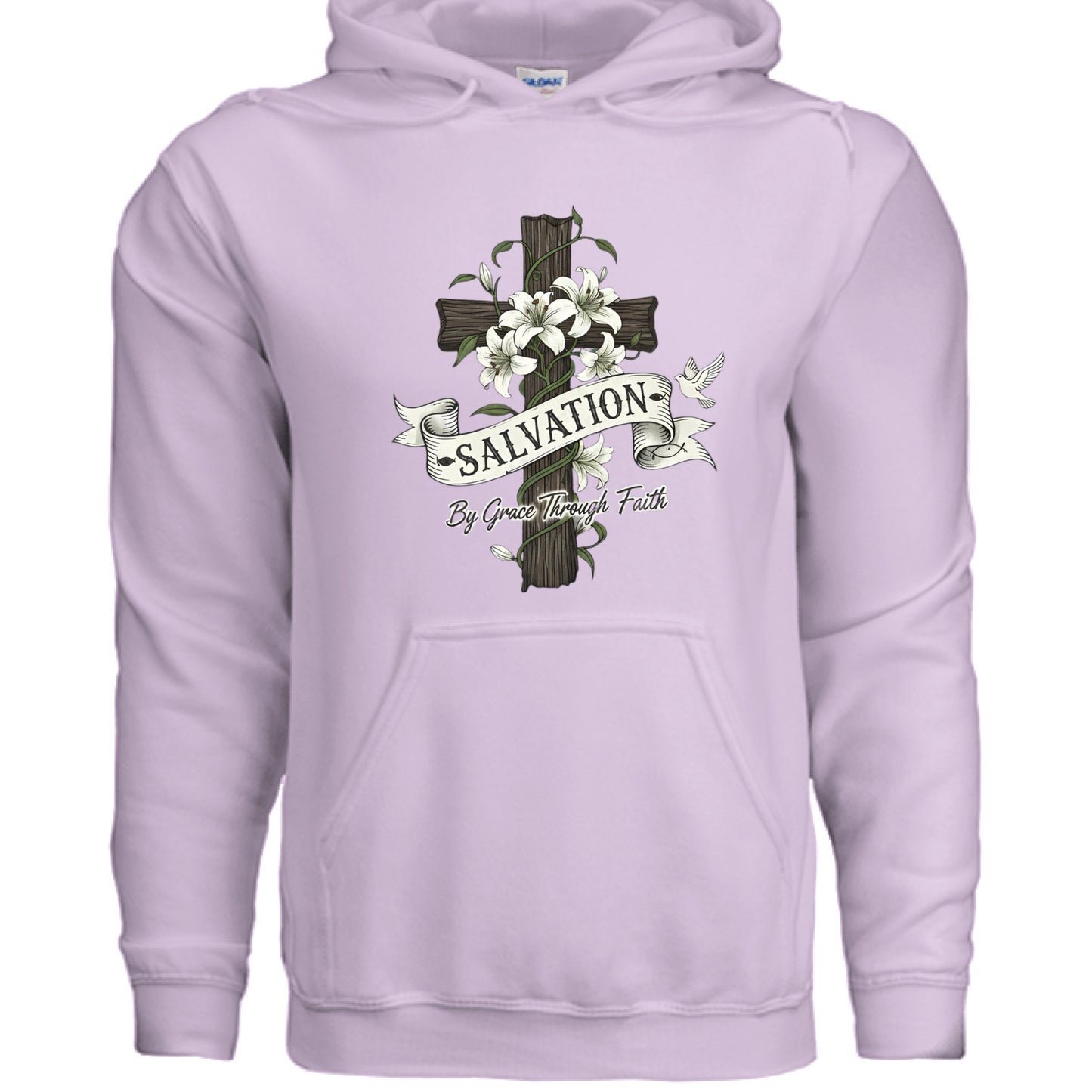 Salvation By Grace Christian Hoodie Orchid Salvation Clothing and Accessories Apparel