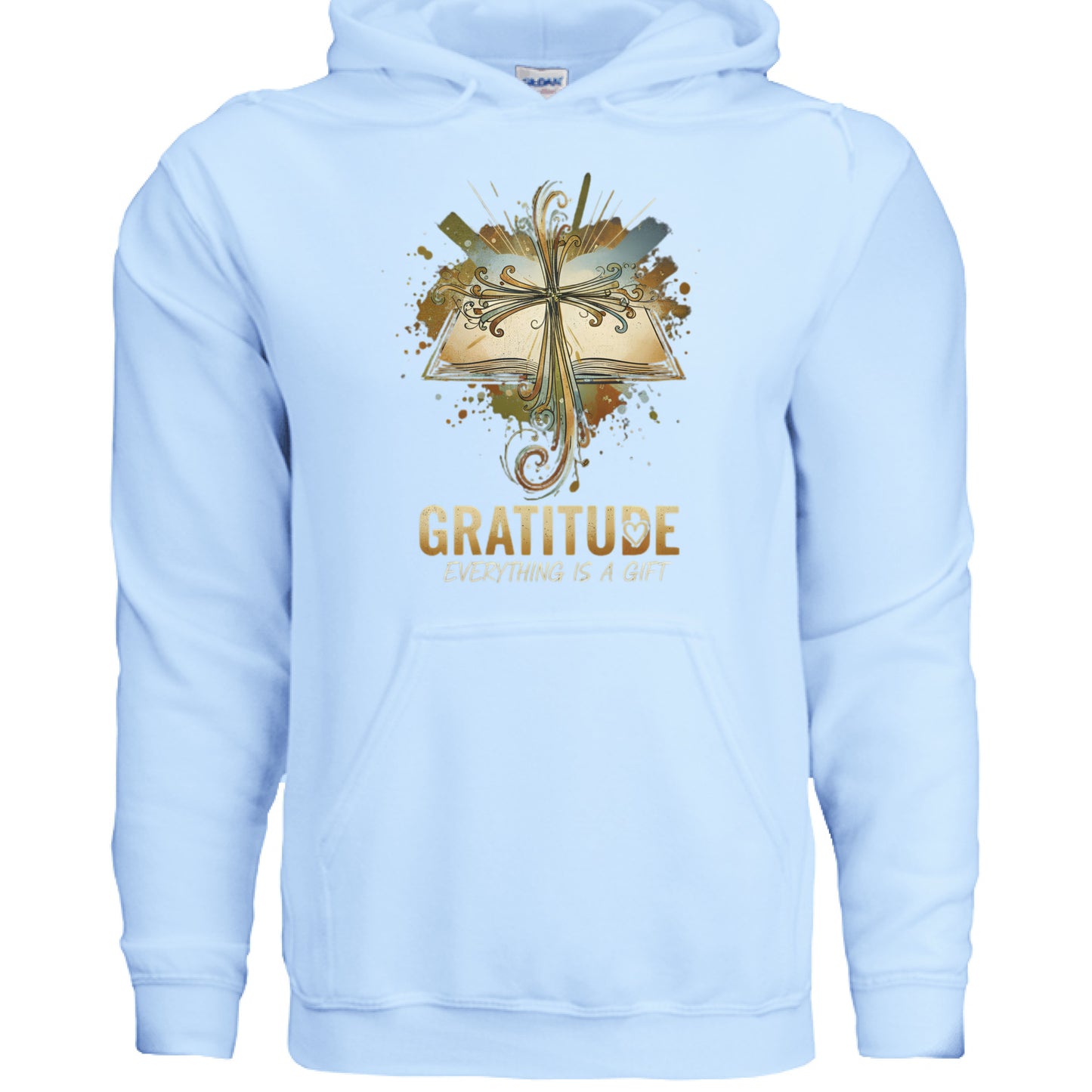 Gratitude Faith Hoodie (Brandon Lake inspired) LIGHT BLUE Salvation Clothing and Accessories Apparel