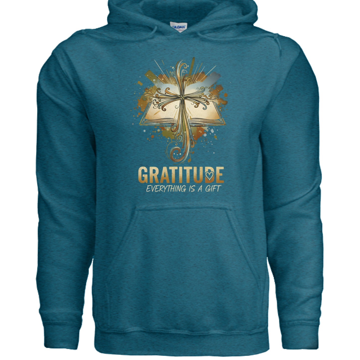 Gratitude Faith Hoodie (Brandon Lake inspired) ANTIQUE SAPPHIRE Salvation Clothing and Accessories Apparel