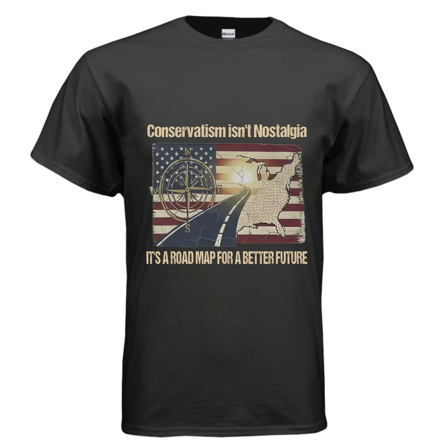 Roadmap for a better future Patriot T-Shirt (Charlie Kirk Inspired) BLACK Salvation Clothing and Accessories Apparel