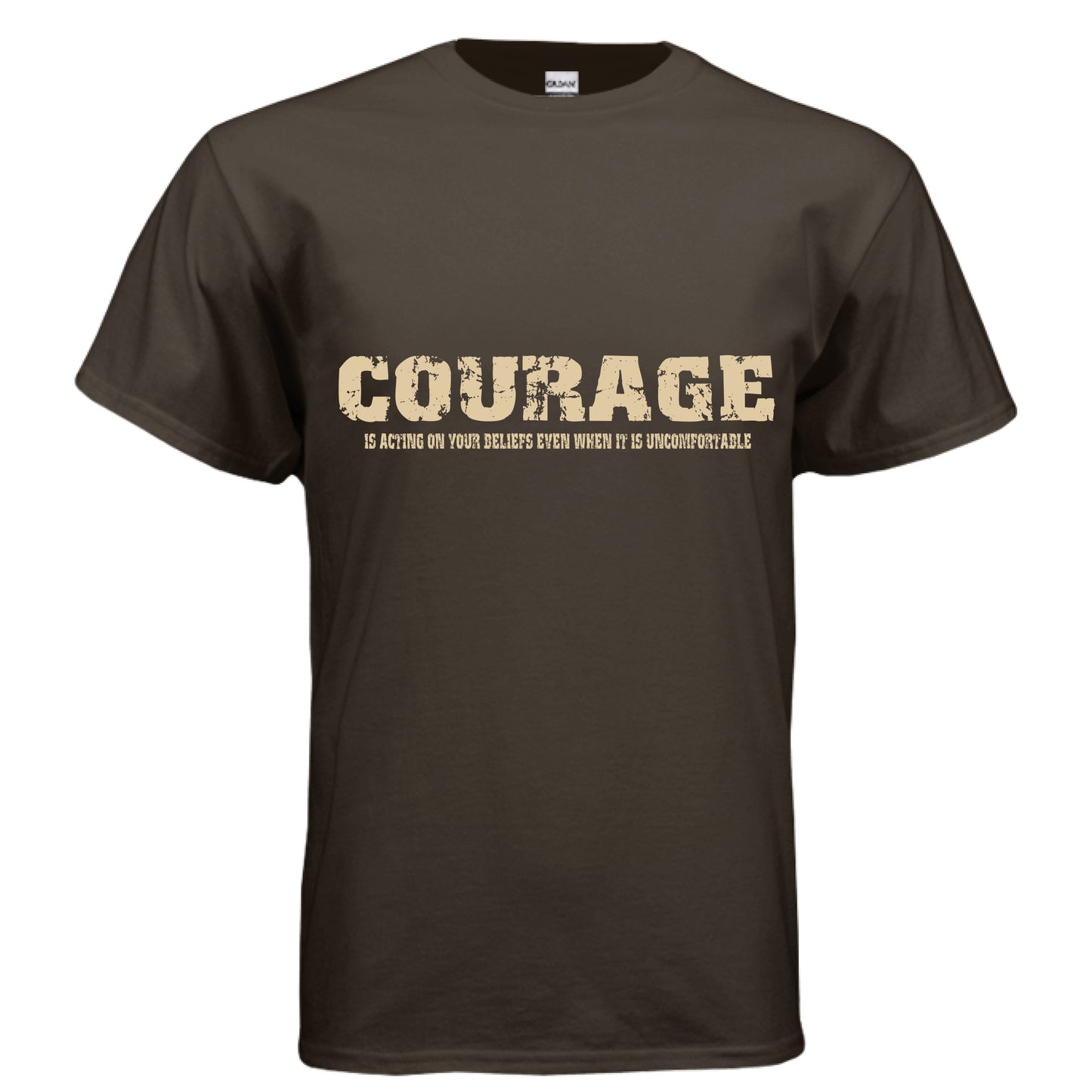 Courage Patriot T-Shirt-(Charlie Kirk Inspired) DARK CHOCOLATE Salvation Clothing and Accessories Apparel