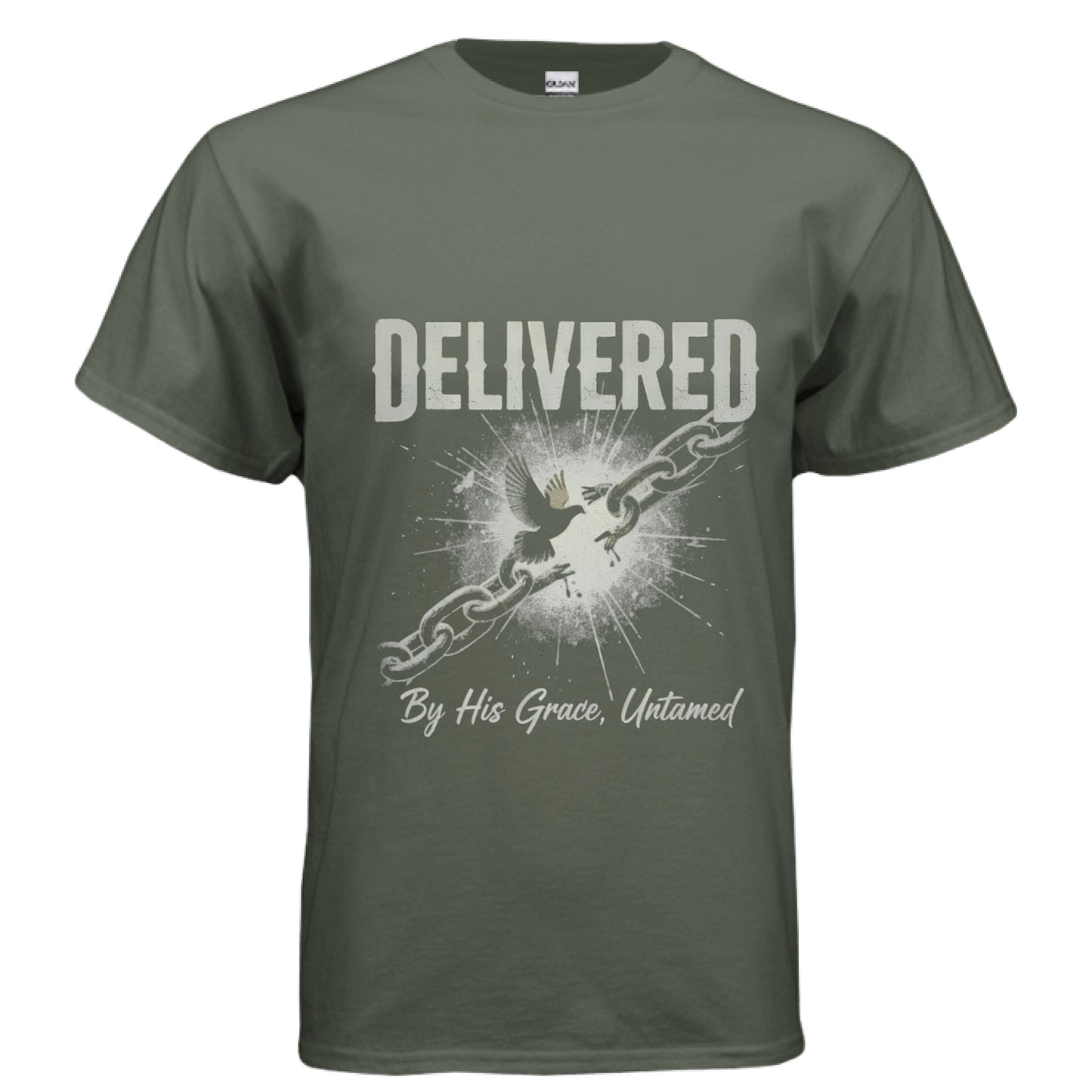 Delivered Faith T-Shirt MILITARY GREEN Salvation Clothing and Accessories Apparel