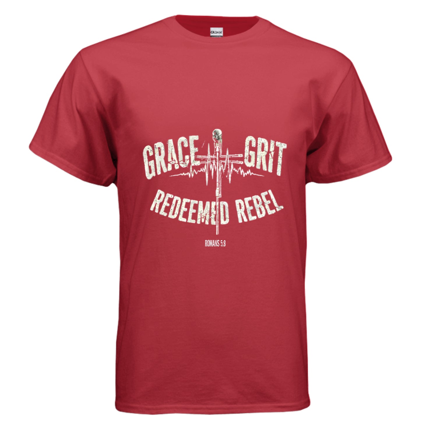 Grace and Grit Faith T-Shirt (Rock-n-Roll Inspired) RED Salvation Clothing and Accessories Apparel