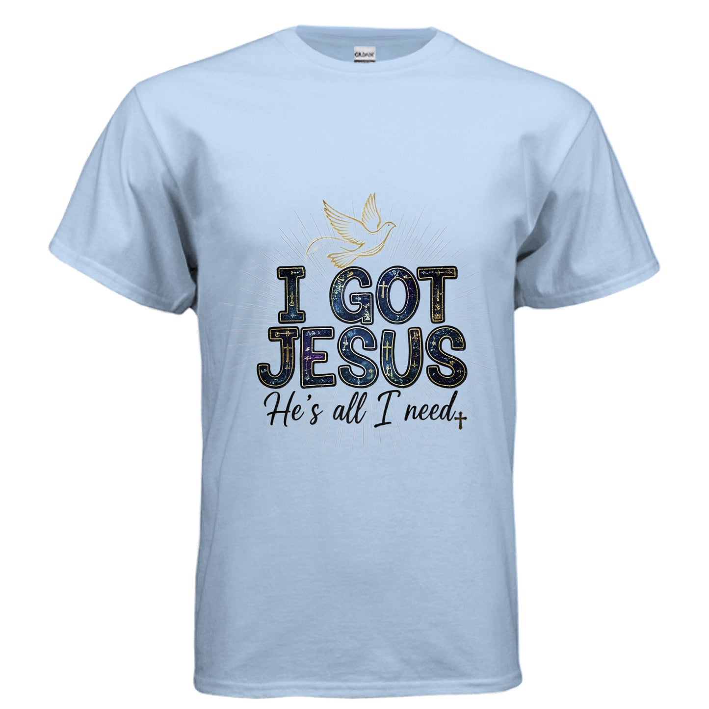 I Got Jesus Faith T-Shirt LIGHT BLUE Salvation Clothing and Accessories Apparel