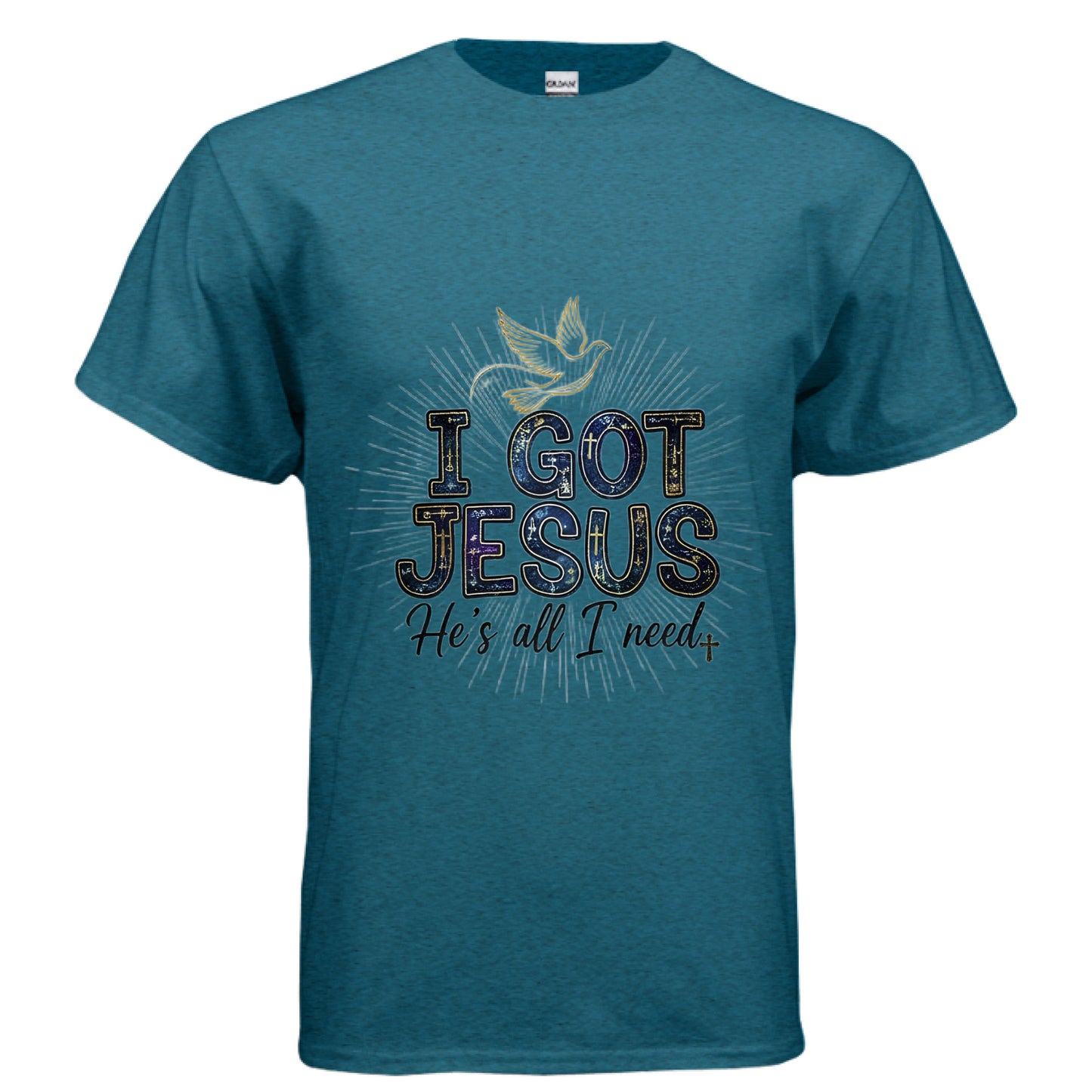 I Got Jesus Faith T-Shirt ANTIQUE SAPPHIRE Salvation Clothing and Accessories Apparel