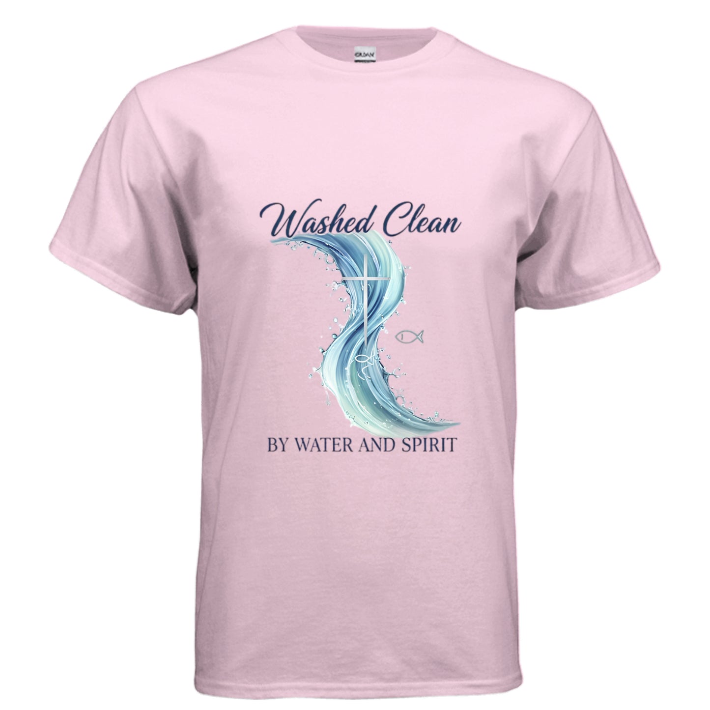 Washed Clean Faith T-Shirt (Baptism) LIGHT PINK Salvation Clothing and Accessories Apparel