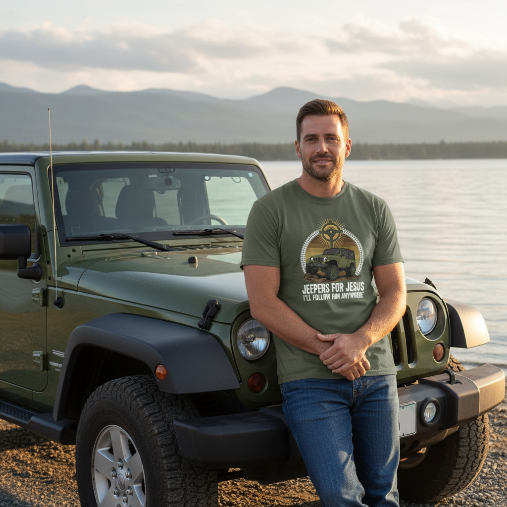 Jeepers for Jesus Faith T-Shirt Salvation Clothing and Accessories Apparel
