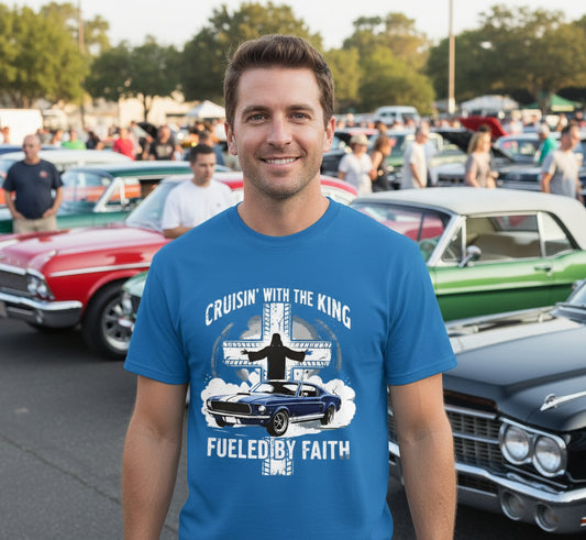 Cruising with the King Christian T-Shirt ROYAL Salvation Clothing and Accessories Apparel