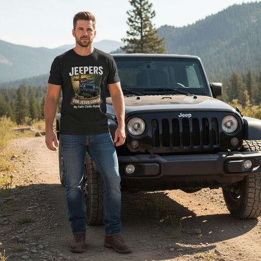 Jeepers for Christ Christian T-Shirt Salvation Clothing and Accessories Apparel