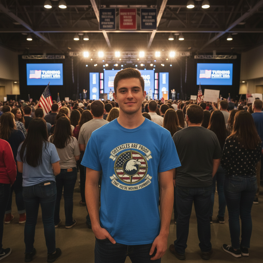 Obstacles are Proof Patriot T-Shirt Salvation Clothing and Accessories Apparel