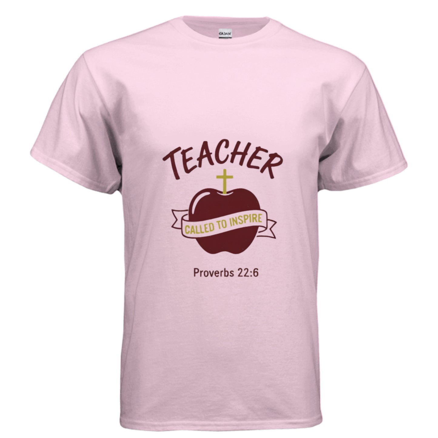 Teacher Called to Inspire Proverbs 22:6 Faith T-Shirt LIGHT PINK Salvation Clothing and Accessories Apparel