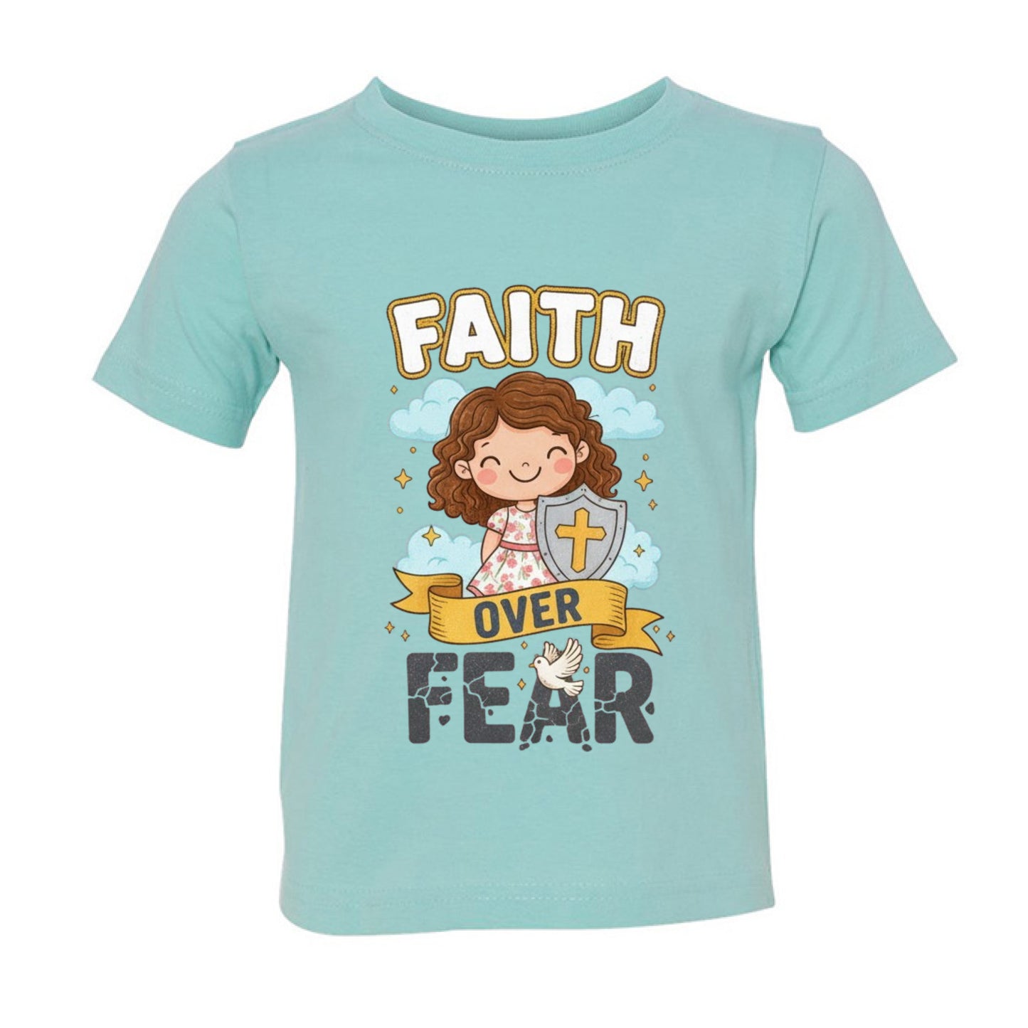 Faith over Fear Faith Girls Toddler T-Shirt CHILL Salvation Clothing and Accessories Apparel