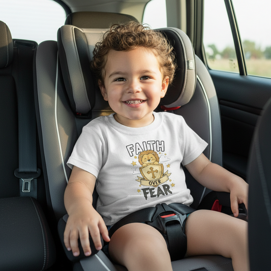 Faith over Fear Boys Christian T-Shirt Salvation Clothing and Accessories Apparel