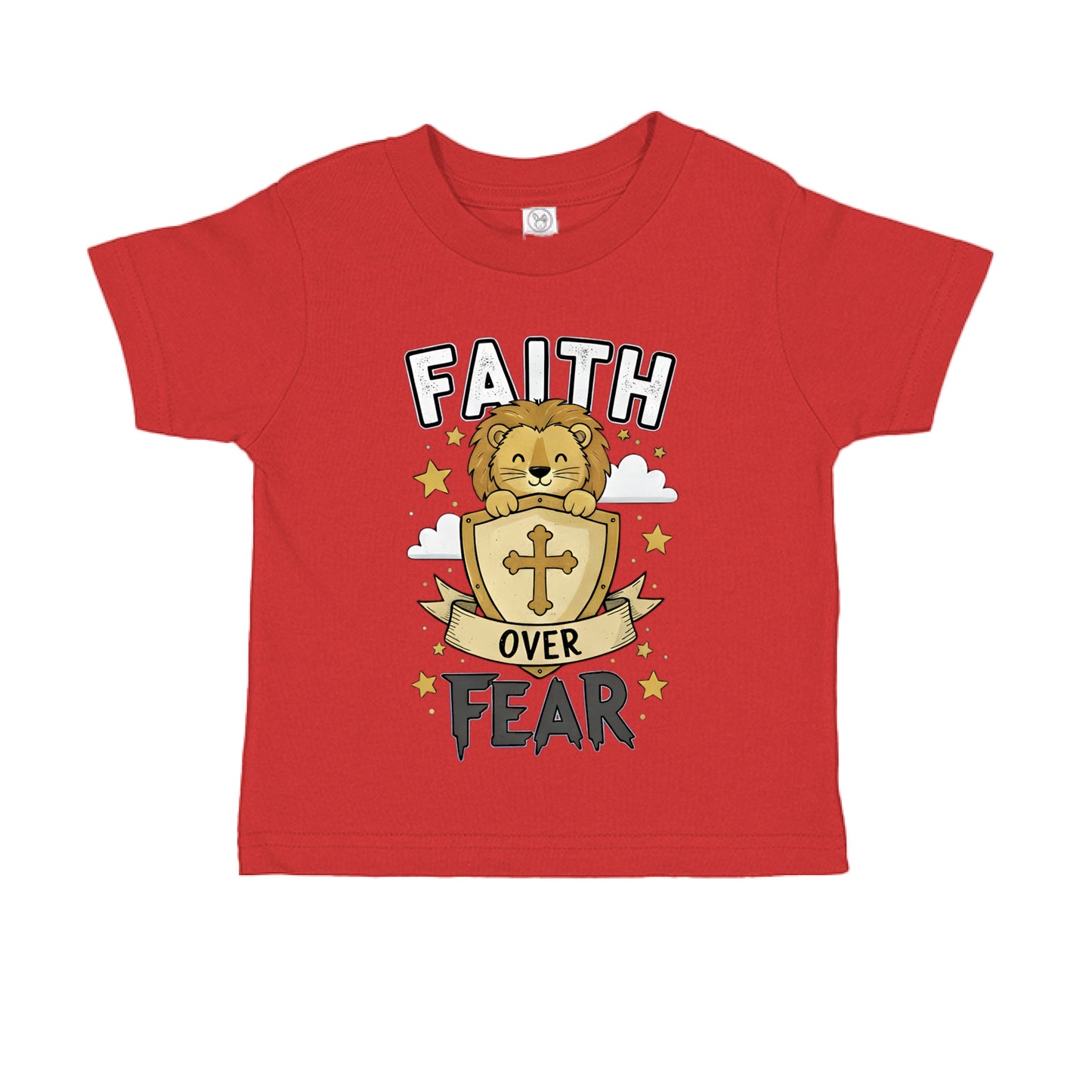 Faith over Fear Boys Faith T-Shirt RED Salvation Clothing and Accessories Apparel